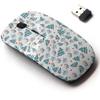 2.4G Wireless Mouse with Cute Pattern Design for All Laptops and Desktops with Nano Receiver - Christmas Foliage Berries view 1