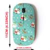 2.4G Wireless Mouse with Cute Pattern Design for All Laptops and Desktops with Nano Receiver - Christmas Santa Snowman view 2