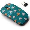 2.4G Wireless Mouse with Cute Pattern Design for All Laptops and Desktops with Nano Receiver - Flying Owls on view 1