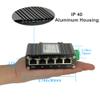 Mini Industrial 5-Port Gigabit Ethernet Switch - Hardened, 10/100/1000Mbps, Din Rail & Wall Mountable (-40 to 167 F), 10Gbps Switching Capacity view 3