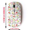 2.4G Wireless Mouse with Cute Pattern Design for All Laptops and Desktops with Nano Receiver - Flamingo Leaves Cartoon view 2