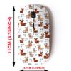 2.4G Wireless Mouse with Cute Pattern Design for All Laptops and Desktops with Nano Receiver - Beautiful Cows Bulls view 2
