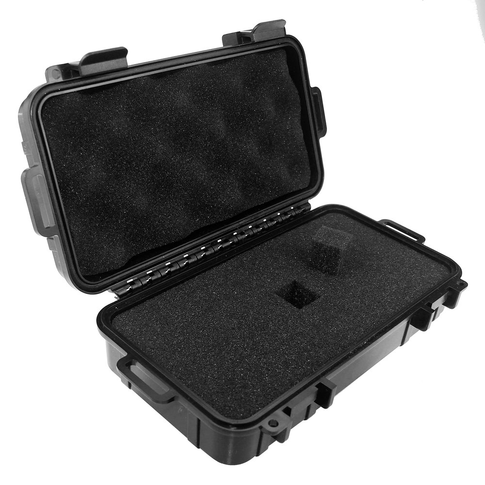 AOOCY 8'' Small Case with Pluck Customizable Foam Insert - IP67 Waterproof Hard Carrying Case for Portable Electronics, Protect Phone, Tools and Glass Accessories (8.6" x 4.9" x 1.9")