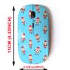 2.4G Wireless Mouse with Cute Pattern Design for All Laptops and Desktops with Nano Receiver - Cartoon Christmas Santa Claus view 2