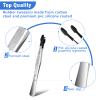 AngleKai 3PCS Tip Tweezers, Silicone Rubber Flat Tipped Tweezers Bent Tip for Jewelry Coin Stamp (Black) view 3