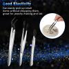 AngleKai 3PCS Tip Tweezers, Silicone Rubber Flat Tipped Tweezers Bent Tip for Jewelry Coin Stamp (Black) view 4