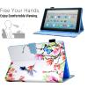 for Kindle fire HD 8 Case, Case for Amazon Fire HD 8 Tablet (8th/7th/6th Generation, 2018/2017/2016 Release), Funut Premium PU Leather Folio Smart Cover with Auto Wake/Sleep, Cute Bird view 3