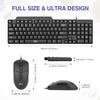 (10PACK) Wired Keyboard and Mouse,Rii RK203 Ultra Full Size Slim USB Basic Wired Keyboard Mouse Combo Set with Number Pad for Computer,Laptop,PC,Notebook,Windows view 3