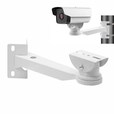 12 Inch Length White Aluminum Outdoor Universal External Wall Corner Mount Or Pole Installation Bracket for CCTV Video Surveillance Security Camera Right Angle 90 Degree Support Holder