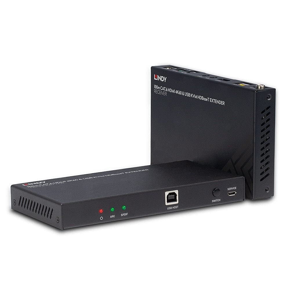 100m Cat.6 HDMI 4K60 Extender with Audio, IR & RS-232 by Lindy