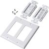 2 Pack Universal Double Brush 2 Gang Passthrough Wall Plate for all of your Audio Video Cables HDMI, Streaming Cables, Cat 5, Cat6 Network and Gaming Cables view 2
