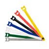 105 x Re-useable Hook and Loop 15cm (5.9inches) Colored Strips, 15pcs of each in Black, Blue, Grey, Green, Red, Yellow and White view 1
