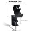 CLOOLC Desk Clamp for Power Strip - Removable Power Strip Holder for Desk Edge - Sturdy Table Clamp - Desk Mount for Power Strip - Fits 1.96" to 2.55" Width - Black view 2