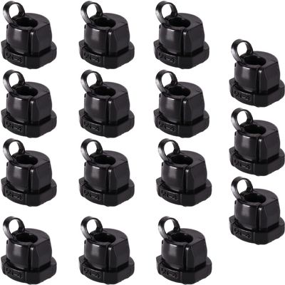 Juvielich Round Cable Wire Strain Relief Bush Grommet Round Strain Relief Bushing Electric Cable Protection Cord Buckle 6N-4 15 Pcs