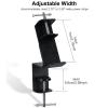 CLOOLC Desk Clamp for Power Strip - Removable Holder for Desk Edge - Sturdy Table Mount - Fits 2.55" to 4.13" Width - Black view 2