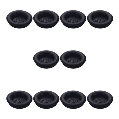 Juvielich Rubber Grommet 30Pcs 20mm Dia Wire Protector Hole Plugs Rubber Grommets Electrical Wire Gasket Black