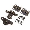 Door Hasp Latch 1Pc Antique Bronze Jewelry Wooden Box Lock Case Toggle Hasp Latch with 2Pcs Cabinet Hinges Iron Vintage Furniture Hardware view 2