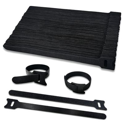 100pcs Reusable Cable Ties 7.8 In |Adjustable Cord Straps&Wire Wraps|Hook and Loop Cable Management Organizer