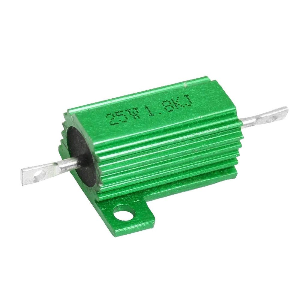 New Lon0167 25W Power 1.8K Ohm 5% Chassis Mount Green Aluminium Clad Resistor(25W Leistung 1,8K Ohm 5% Chassisbefestigung Grner Aluminiumwiderstand