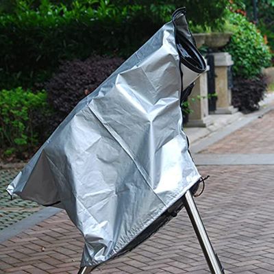 Zhgzhzwlf Telescope Cover with Fixing Strap, Outdoor Cover for Large Mounted Telescopes, Protects Against Dust, Moisture and More, Silver, 39*3
