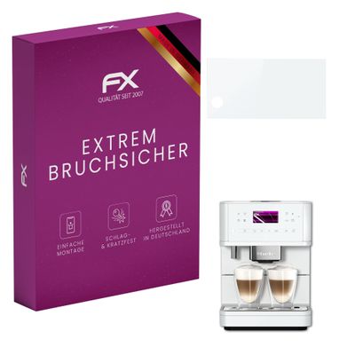atFoliX Plastic Glass Protective Film compatible with Miele CM 6160 MilkPerfection, 9H Hybrid-Glass FX Screen Protector