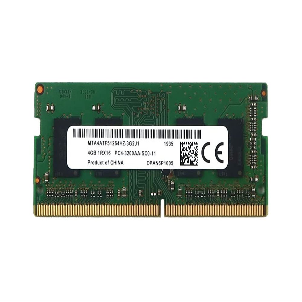 Laptop Memory Module MTA4ATF51264HZ-3G2J1 Compatible Replacement Spare Part for Micron MTA4ATF51264HZ 4GB 1Rx16 DDR4 SO-DIMM PC4-25600 3200MHz 260-Pin Non-ECC CL22 1.2V