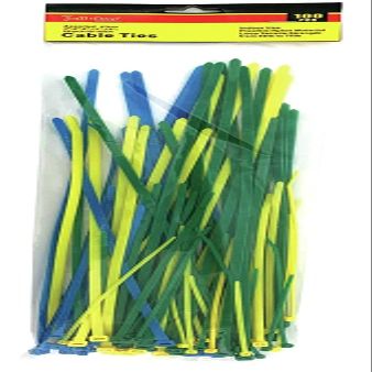 100 PC Assorted Color Cable Ties