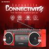 AudioBox RXC-25BT Retrobox 2 Way Speaker System Boombox w/Bluetooth Connectivity, AM/FM/SW, USB and SD Card Connection, & Cassette Player, Red view 3