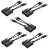 5 Pairs 8MP/4K Passive HD BNC Video Power Balun Transceiver Transmitter Via UTP RJ45 Cable AHD/TVI/CVI/CVBS Cable Connectors for 720P/960P/1080P/3MP/5MP/8MP CCTV Security Cameras view 1