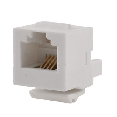 New Lon0167 White RJ11 6P4C Headset Telephone Module keyston_e Jack Socket(Weies RJ11 6P4C-Headset-Telefonmodul, Buchse
