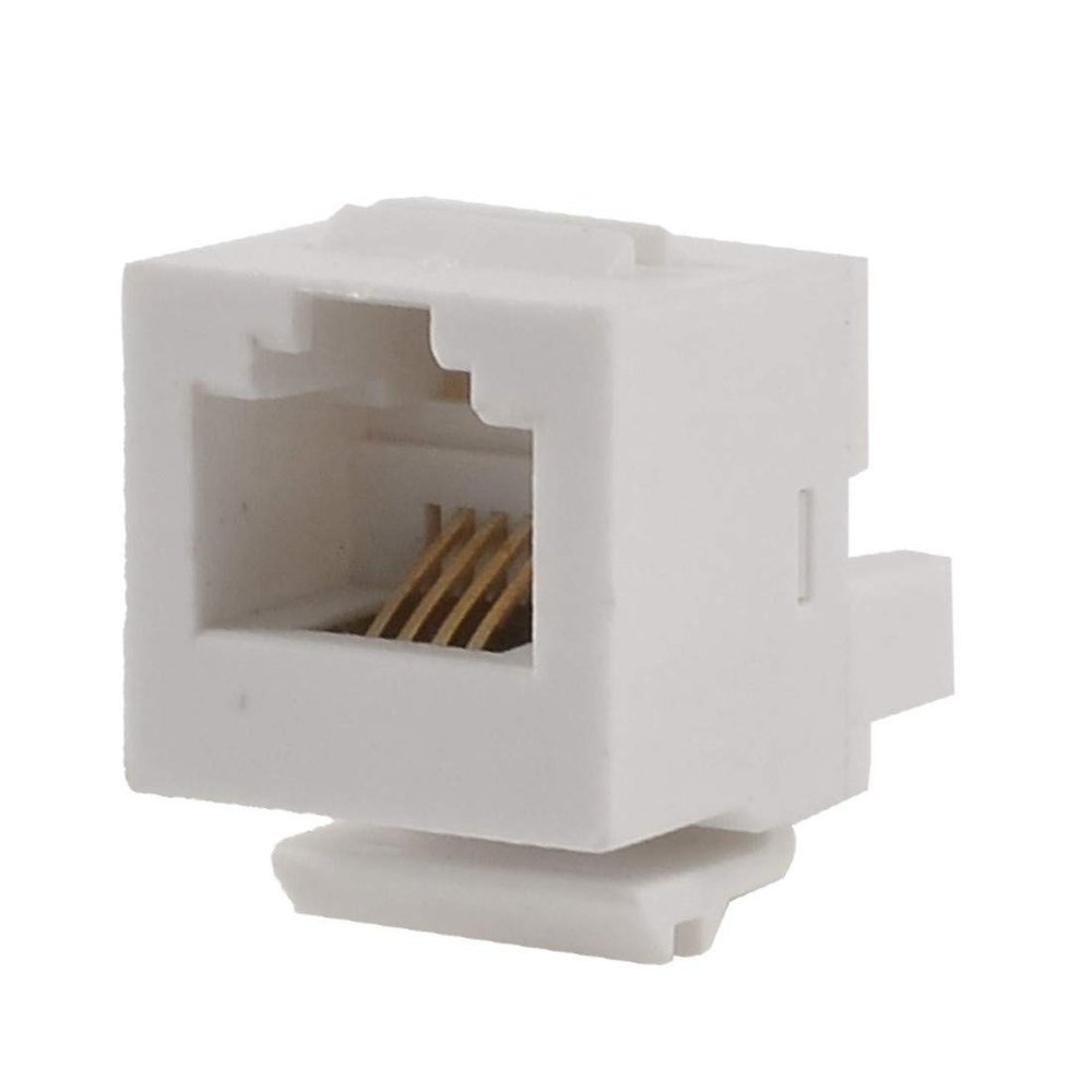 New Lon0167 White RJ11 6P4C Headset Telephone Module keyston_e Jack Socket(Weies RJ11 6P4C-Headset-Telefonmodul, Buchse