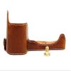 BolinUS ZV-E10 Case, Handmade PU Leather Half Camera Case Bag Cover Bottom Opening Version for Sony ZV-E10 ZVE10 With Hand Strap (Brown) view 1