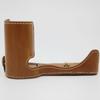 BolinUS ZV-E10 Case, Handmade PU Leather Half Camera Case Bag Cover Bottom Opening Version for Sony ZV-E10 ZVE10 With Hand Strap (Brown) view 2