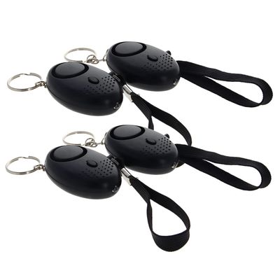 Heyiarbeit Safe Sound Personal Alarm 4 Pack 120DB Personal Security Alarm Keychain with LED Lights, Emergency Safety Alarm for Women, Men, Children, Elderly Black
