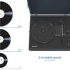 Crosley Voyager Turntable with 2 Speakers, Bluetooth In & Out and AUX - 3 Speed Retro Record Player - For 7", 10" and 12" Vinyl - Portable with Integrated Case - Navy Blue view 3