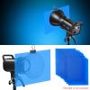Andoer Pack of 9 30 x 20 cm Colour Film Gel Colour Filter Transparent Colour Film Film for Studio Photography Strobe Flash LED Light Headlight (Blue) view 2