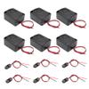 ShangHJ 6 Sets 110dB Electronic Mini Piezo Alarm Siren DC 12V Insurance Anti-Theft High-Decibel Active Buzzer Alarm with 9V Battery Clip Buckle I Type Connector Plastic Hard Shell Black for Car Safes view 1