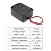 ShangHJ 6 Sets 110dB Electronic Mini Piezo Alarm Siren DC 12V Insurance Anti-Theft High-Decibel Active Buzzer Alarm with 9V Battery Clip Buckle I Type Connector Plastic Hard Shell Black for Car Safes view 2
