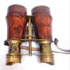 SIFAAT WORLD 6 Inches Antique Solid Brass Red Leather Binoculars for Adults with Leather Neck Strap ; Hunting/Shooting/Bird Watching Marine Binoculars view 4
