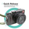 Foto&Tech Small Quick Release Adapter Clip for Camera with Round Lugs for Camera Strap, 33lb Breaking Force (1 Set, Gray) view 2