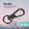 Foto&Tech Small Quick Release Adapter Clip for Camera with Round Lugs for Camera Strap, 33lb Breaking Force (1 Set, Gray) view 3