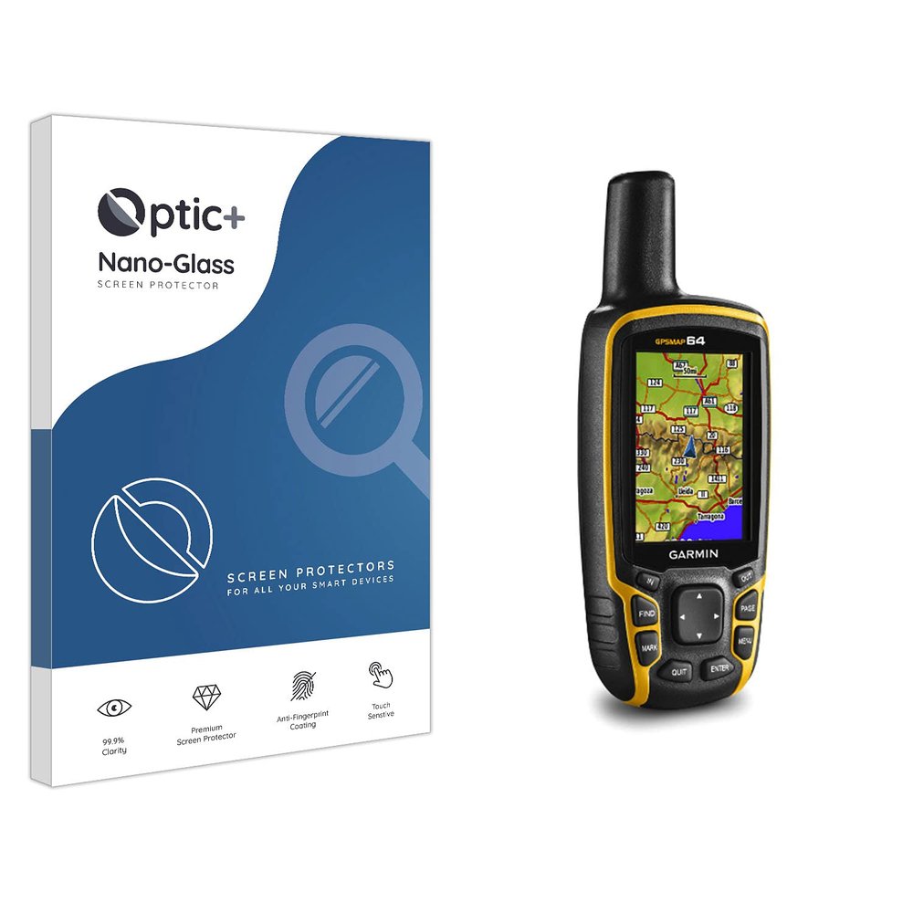 Optic+ Nano Glass Screen Protector Compatible With Garmin GPSMap 64s