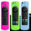 (3Pack) Hilangsan Protective Remote Cover, Streaming Stick TV 4K Cover,Remote Case for TV Stick (3rd Gen) [2021 Release],Light Weight Shockproof Remote Case(Glow Green & Blue,Rose Red Not Glow) view 1