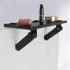 1PC Adjustable TV-Screen Top Storage Shelf Rack, Computer Monitor Desktop Stand TMP1105 (Color : Straight Black) view 2