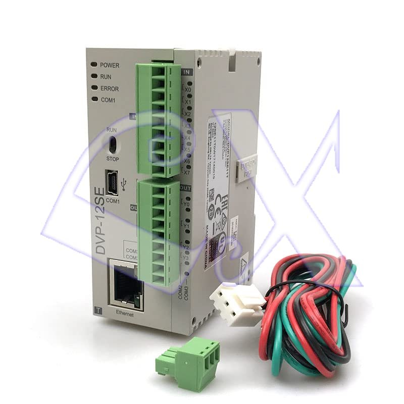 Davitu Motor Controller - Delta Original Full SE series PLC programmable controller DVP12SE11R 8DI 4DO 3 COM Mini USB/RS485x2/Ethernet Relay output