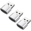 Susnwere (3 Pack) USB Type C Female Connector to USB 3.0 Type A Male Charge Sync Data Adapter (Black) view 1