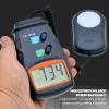 Light Meter Digital Illuminance Meter LX1010B Handheld Luminometer 3-1/2 digits 18mm LCD Photometer Luxmeter Tester Reading Lock Range up to 50000 Lx view 3