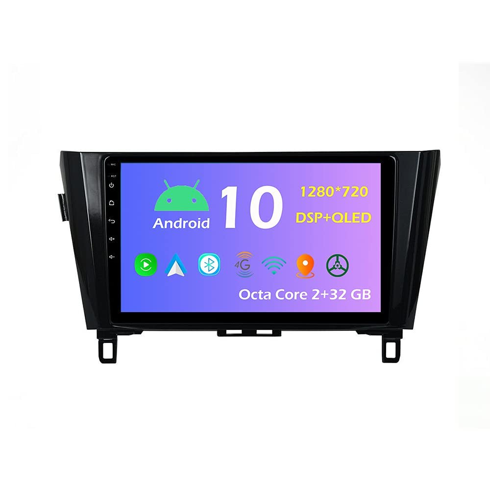 10.1'' Android 10.0 Car Radio Stereo GPS Navigation Fit for Nissan Qashqai X-Trail 2014~2017 Head Unit Carplay 4G WiFi Bluetooth