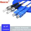 100Meters, SC to ST, Armored Single Mode Duplex Fiber Optic Cables SC-ST Patch Cord Jumper SM SX 328FT Blue view 2