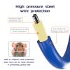 Buacoz 40Meters, LC to ST, Armored Single Mode Duplex Fiber Optic Cables LC-ST Patch Cord Jumper SM SX 132FT Blue view 3